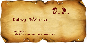 Dobay Mária névjegykártya